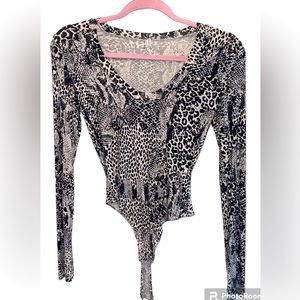Free people fitted long sleeve body suit